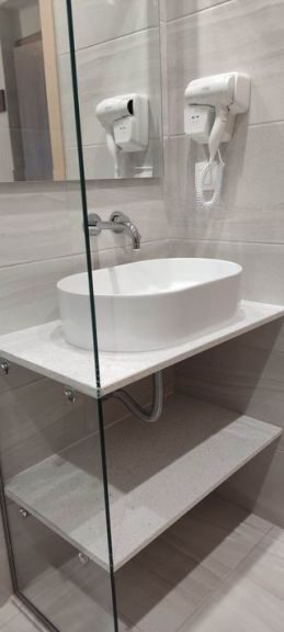 Washbasin in one of the bathrooms